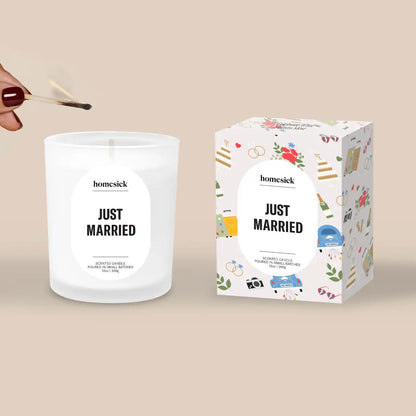 Just Married Candle