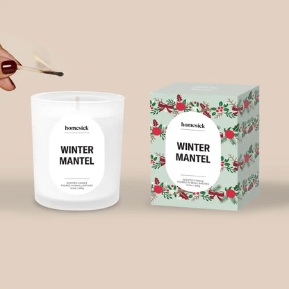 Winter Mantel Candle