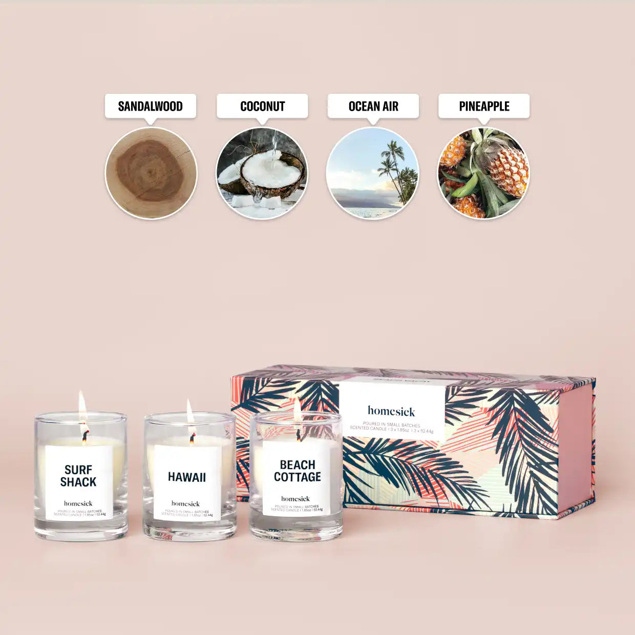 Beach Vacay Mini Candle Trio