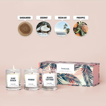 Beach Vacay Mini Candle Trio