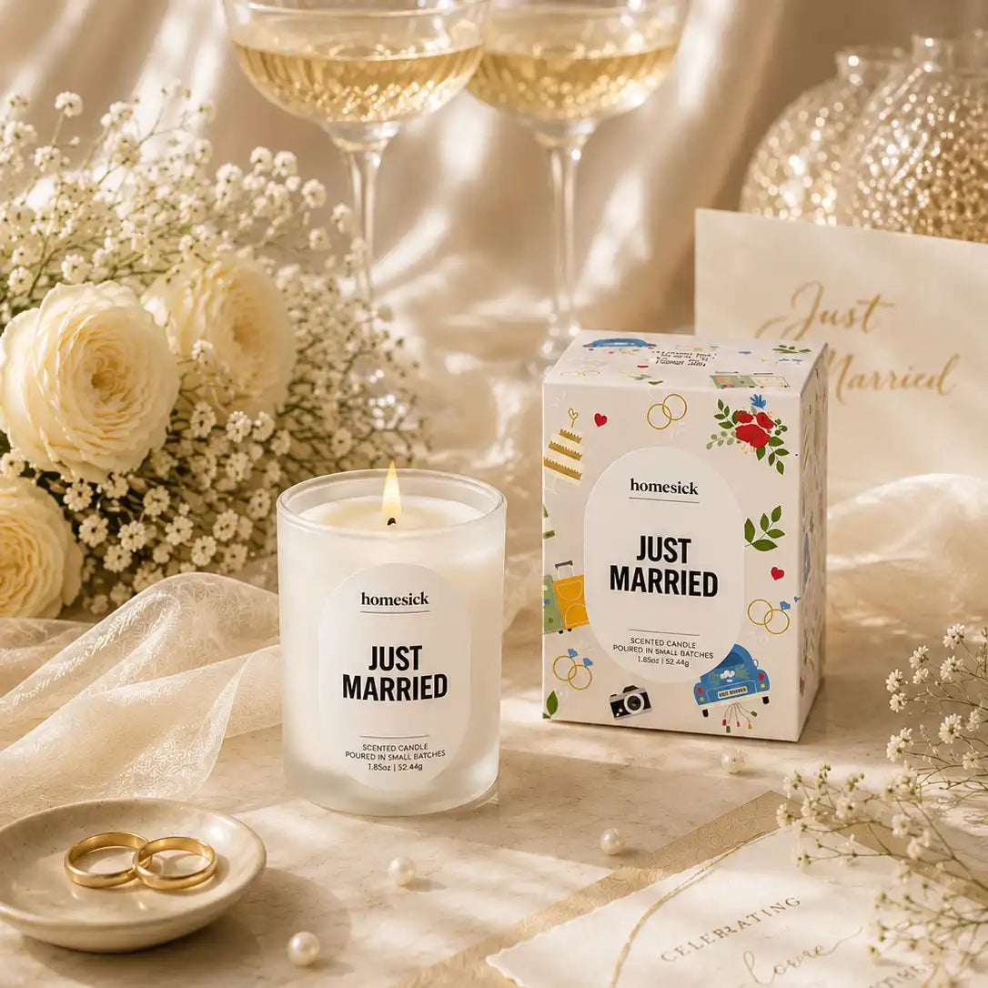 Just Married Candle