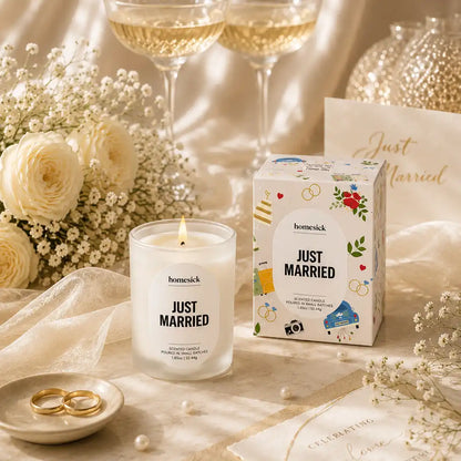Just Married Candle