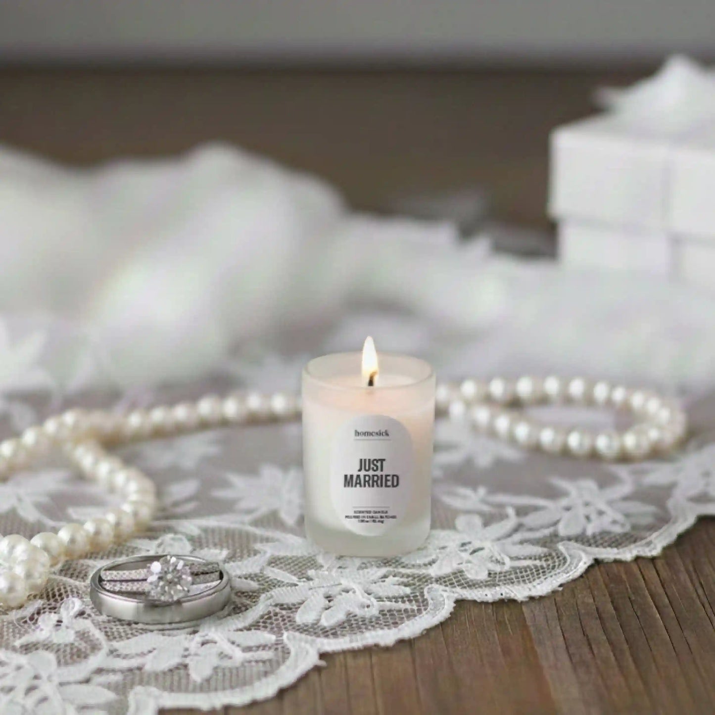 Just Married Mini Candle